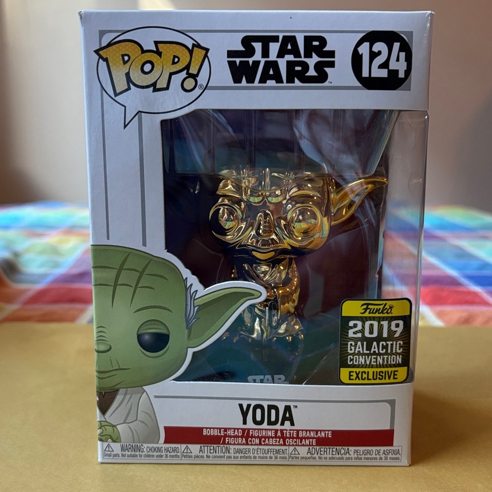 🛸 Funko Pop Star Wars YODA BOBBLE -  HEAD Metallic Gold Figure 🛸 NWT 🛸